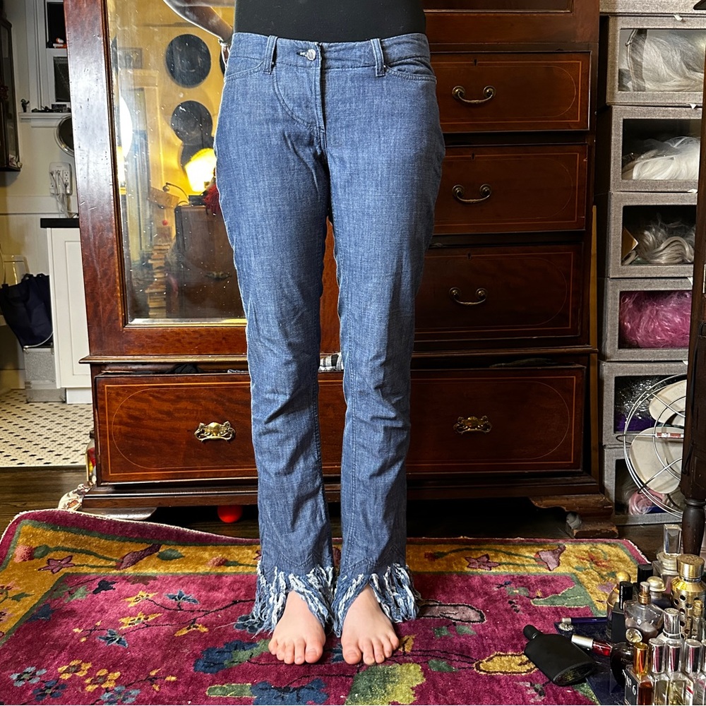 Vivienne Westwood Anglomania denim jeans with super frayed hems